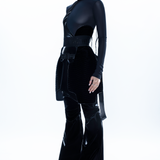 BLACK VELVET REFLECTIVE UTILITARIAN PANT