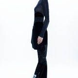 BLACK VELVET REFLECTIVE UTILITARIAN PANT