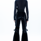 BLACK VELVET REFLECTIVE UTILITARIAN PANT
