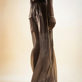 BROWN REFLECTIVE ORGANZA SWEATPANTS