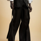 WOOL PINSTRIPE SWEATPANTS