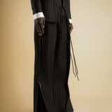 WOOL PINSTRIPE SWEATPANTS