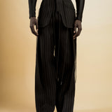 WOOL PINSTRIPE SWEATPANTS