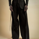 WOOL PINSTRIPE SWEATPANTS
