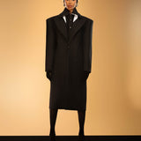 WOOL PINSTRIPE COAT