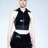 BLACK LIQUID LOGO SLEEVELESS CROP