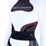 WHITE & RED SCUBA BODYSUIT