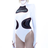 WHITE & RED SCUBA BODYSUIT