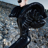 BLACK QUILTED PUFFER JACKET