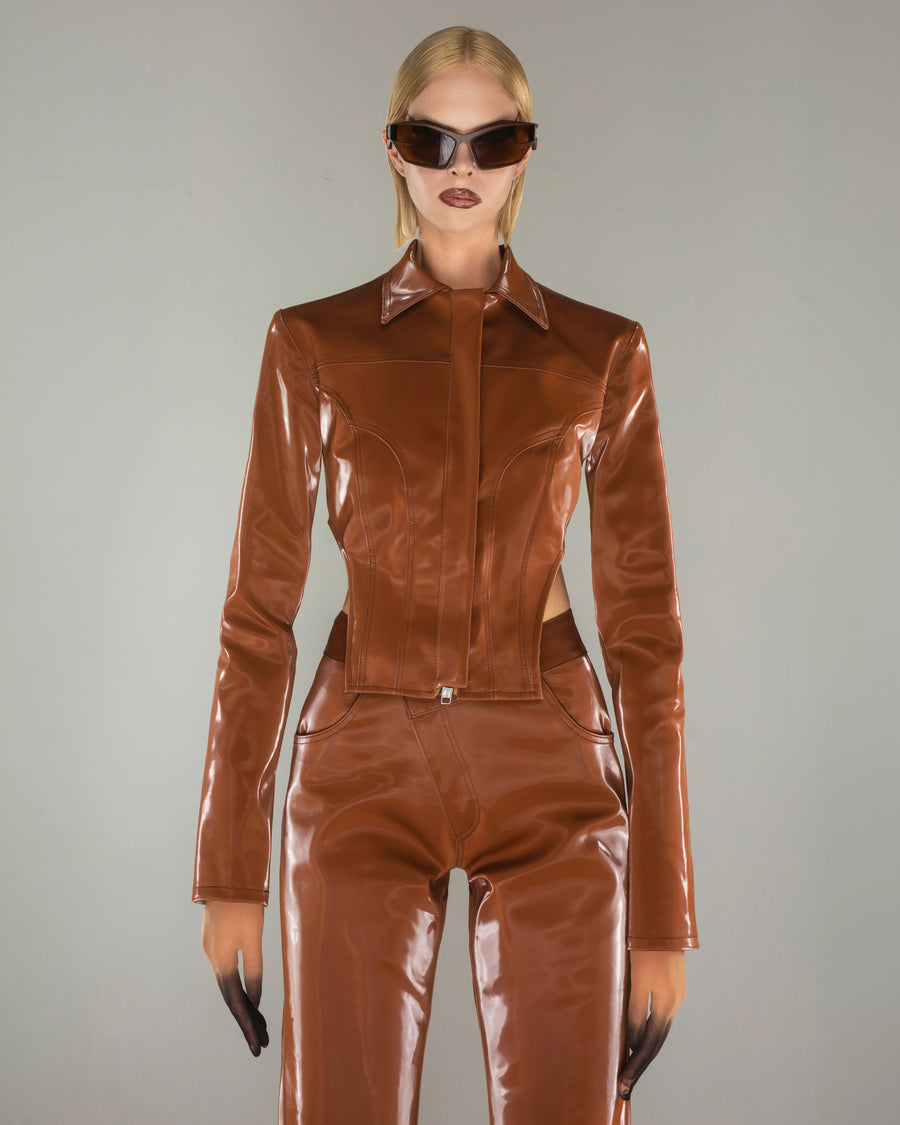 REFLECTIVE CARAMEL JACKET