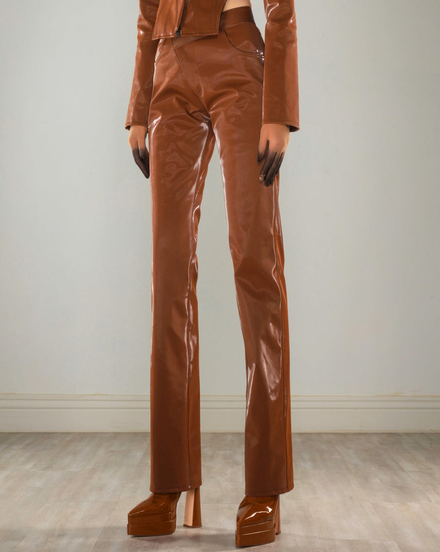 REFLECTIVE CARAMEL PANTS