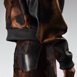 ACID WASH CALF SKIN FLAIR PANTS