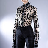 SHEER LOGO DRESS SHIRT