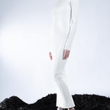 WHITE REFLECTIVE BODYCON DRESS