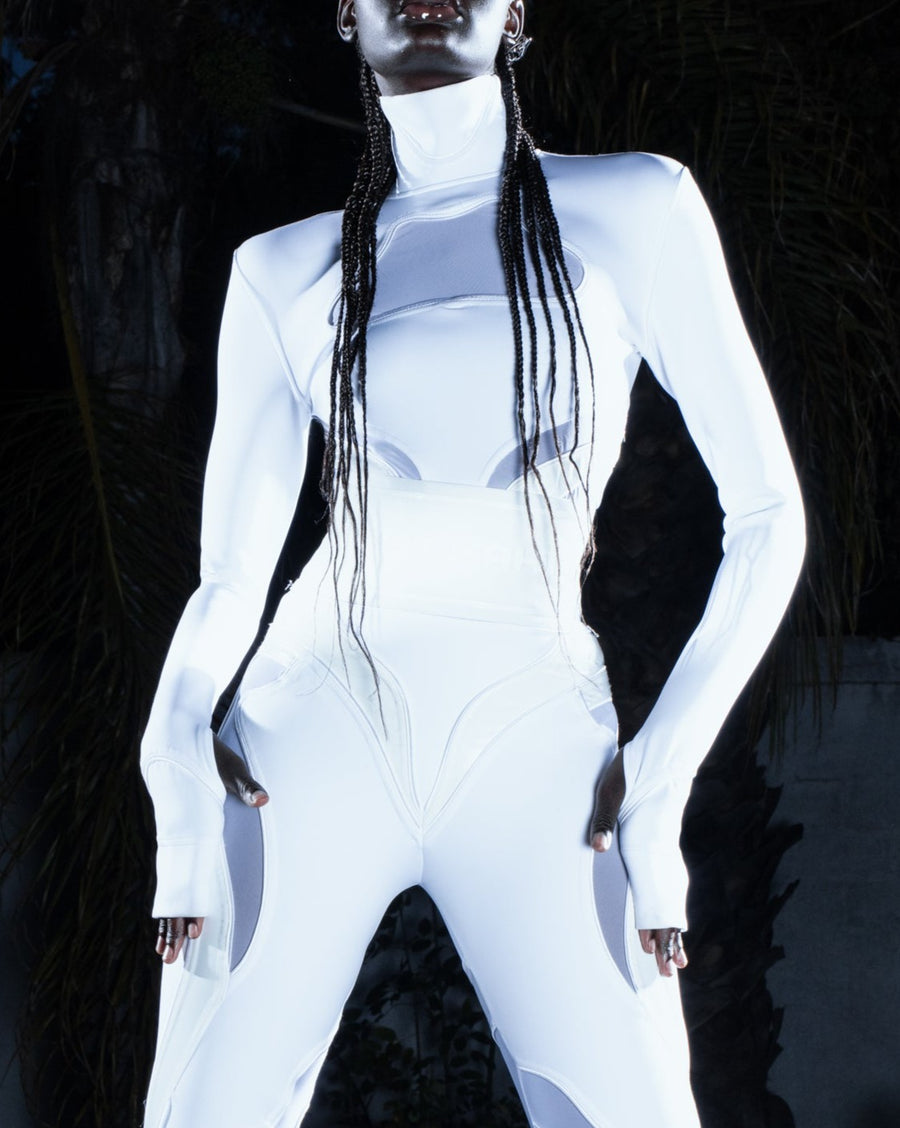 WHITE SCUBA BODYSUIT