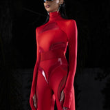 RED SCUBA BODYSUIT