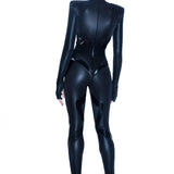 MATTE BLACK VEGAN LEATHER SPORT PANT