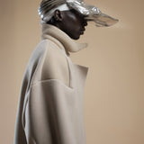 TAUPE WOOL OVERSIZED JACKET