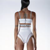 GRAY & WHITE SPORTY BRIEFS