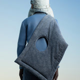 BLUE FUZZY LEATHER VEST