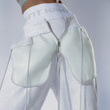 GRAY & WHITE SWEATPANTS