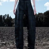 PLAID LOGO TROUSER