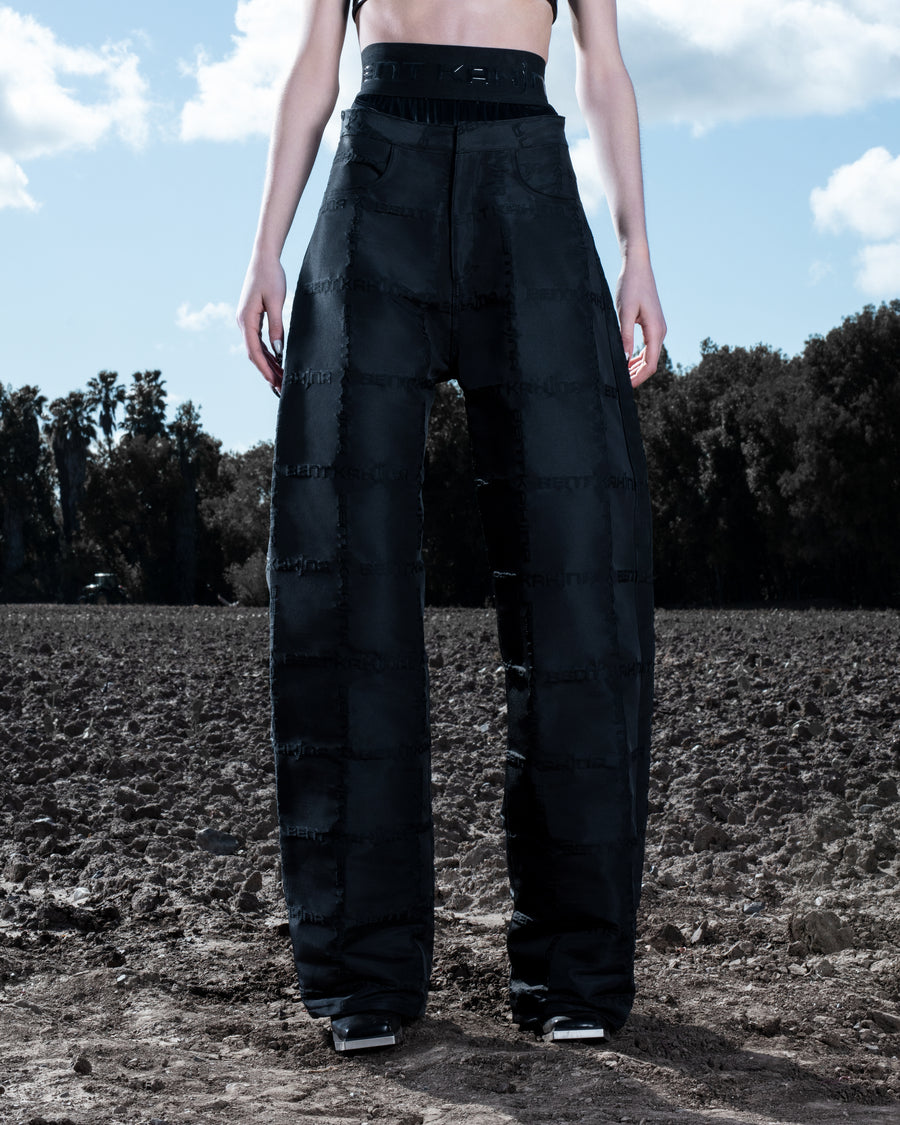 PLAID LOGO TROUSER