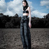 PLAID LOGO TROUSER