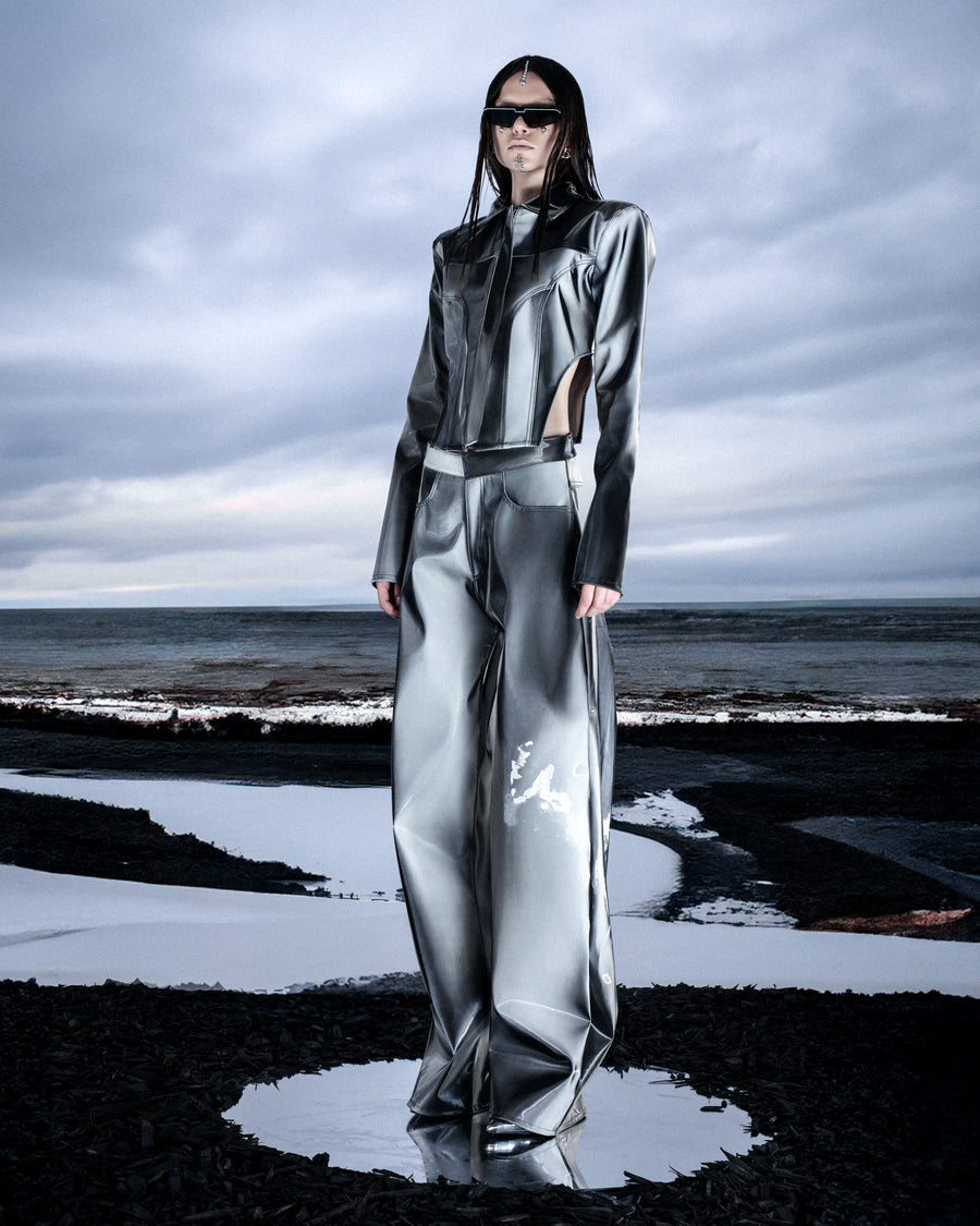 GRAY COLOR SHIFTING PANT