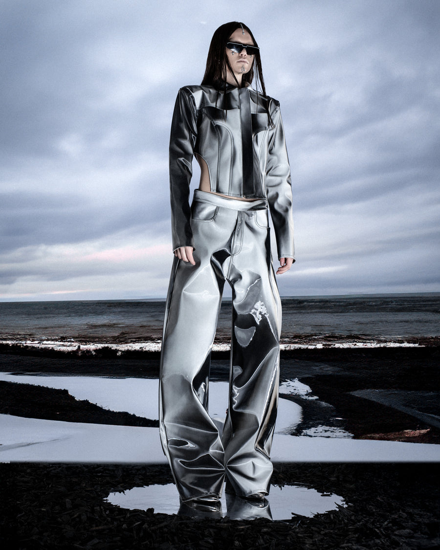 GRAY COLOR SHIFTING PANT