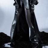 MICRO BLACK LEATHER SKIRT