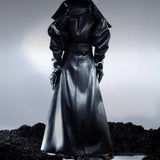 OVERSIZED LEATHER TRENCH