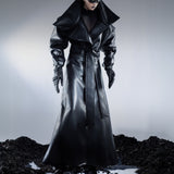 OVERSIZED LEATHER TRENCH