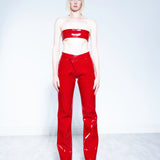 RED LIQUID PANT