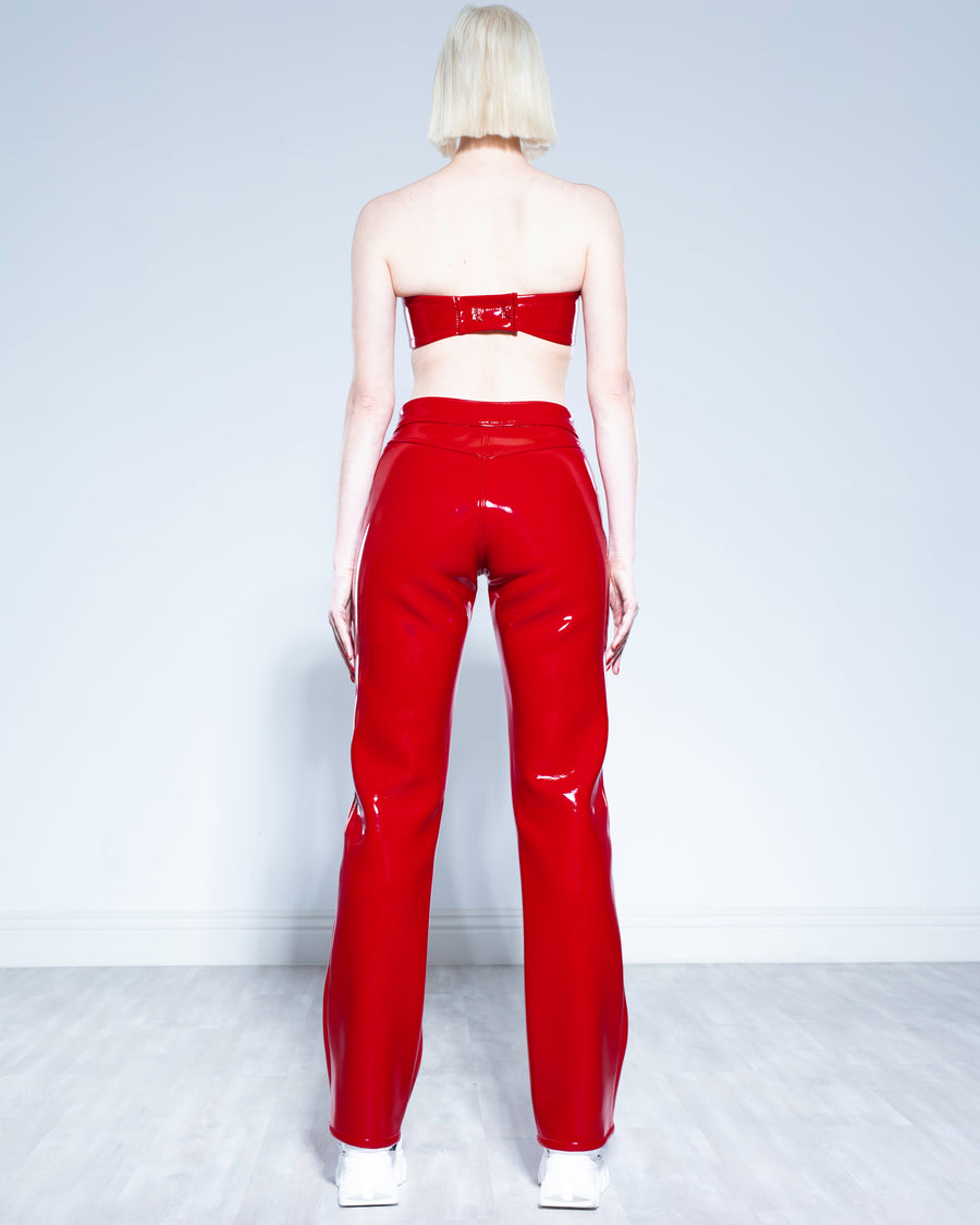 RED LIQUID PANT