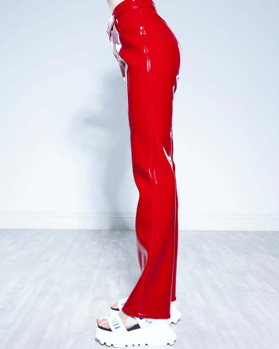 RED LIQUID PANT