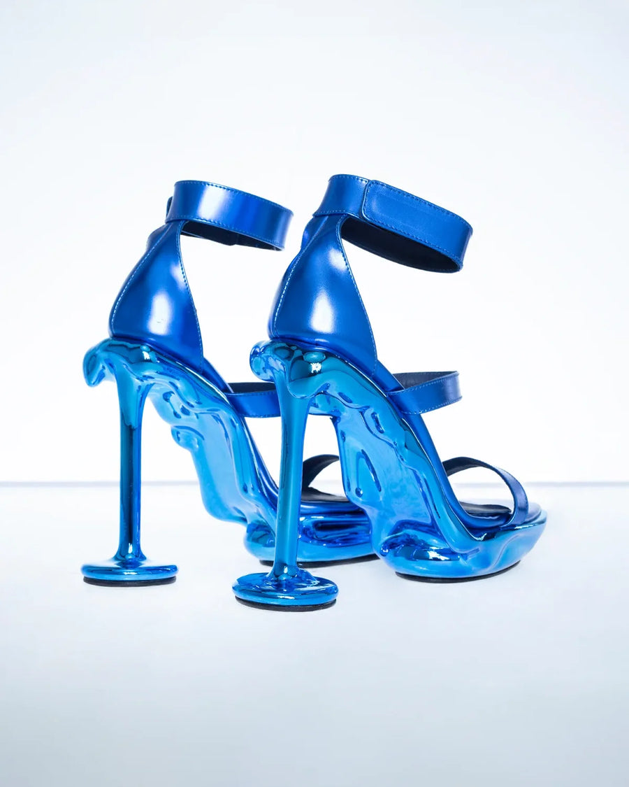 CHROME DRIP HEELS