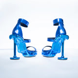 CHROME DRIP HEELS