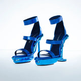 CHROME DRIP HEELS