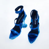 CHROME DRIP HEELS