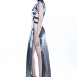 GUN METAL ORGANZA SPORT DRESS
